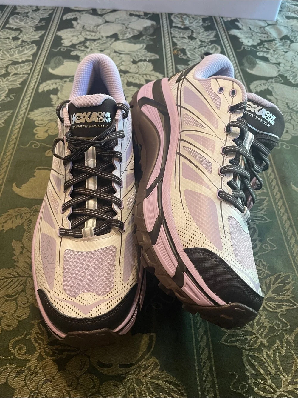 Hoka One One Women's Lavender and Black Cushioned Running Shoes